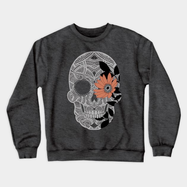 Floral Skull Crewneck Sweatshirt by louddoodle